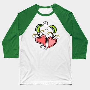 Garden Hearts Baseball T-Shirt